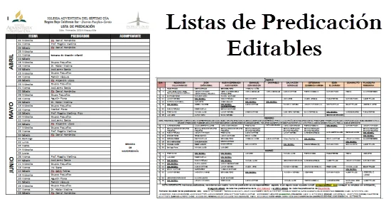 Listas de Predicación Editables