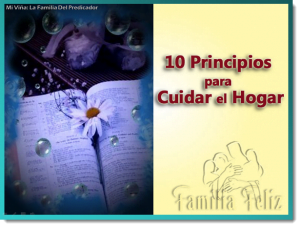 10 Principios para Cuidar el Hogar | Power Point