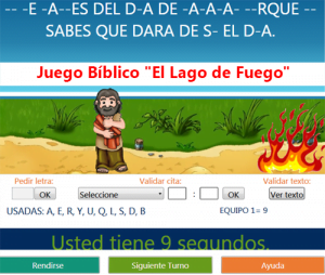 Juego Bíblico «El Lago de Fuego» para PC