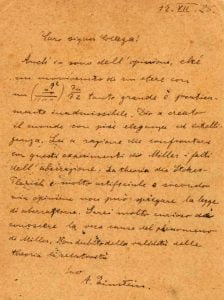 Carta en la que Albert Einstein dice que Dios creó el mundo