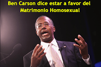 Ben Carson dice estar a favor del Matrimonio Homosexual