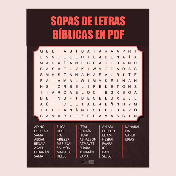 Sopa de Letras - Juego Bíblico