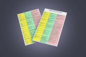 Tabla Colorida de símbolos en Apocalipsis en PDF