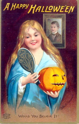 Cartel que anuncia la llegada del Halloween en 1904.
