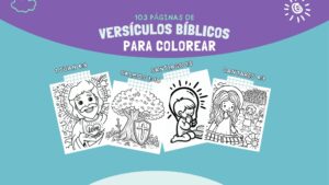 103 páginas de versículos bíblicos para colorear para Niños – Imprimible