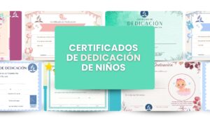 Certificados de Dedicación de niños en la iglesia